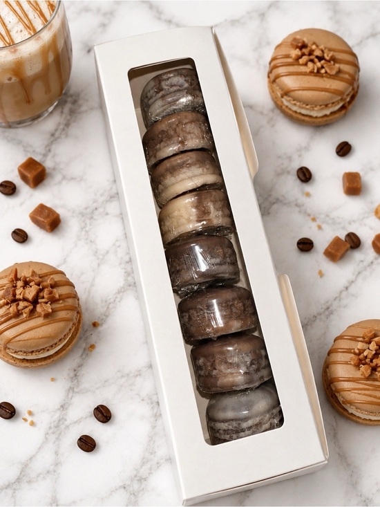 Other - Box of 8 caramel latte soap macarons